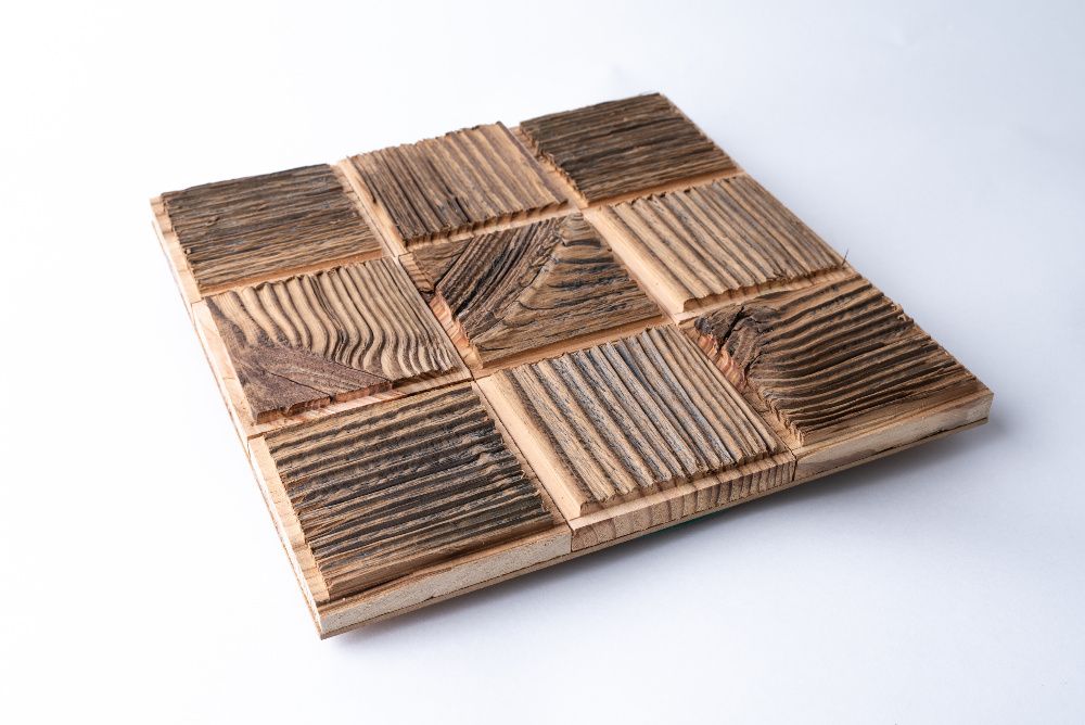 PROMOCJA Panele ścienne drewniane MOZAIKA 2 stare drewno 3D 1szt.
