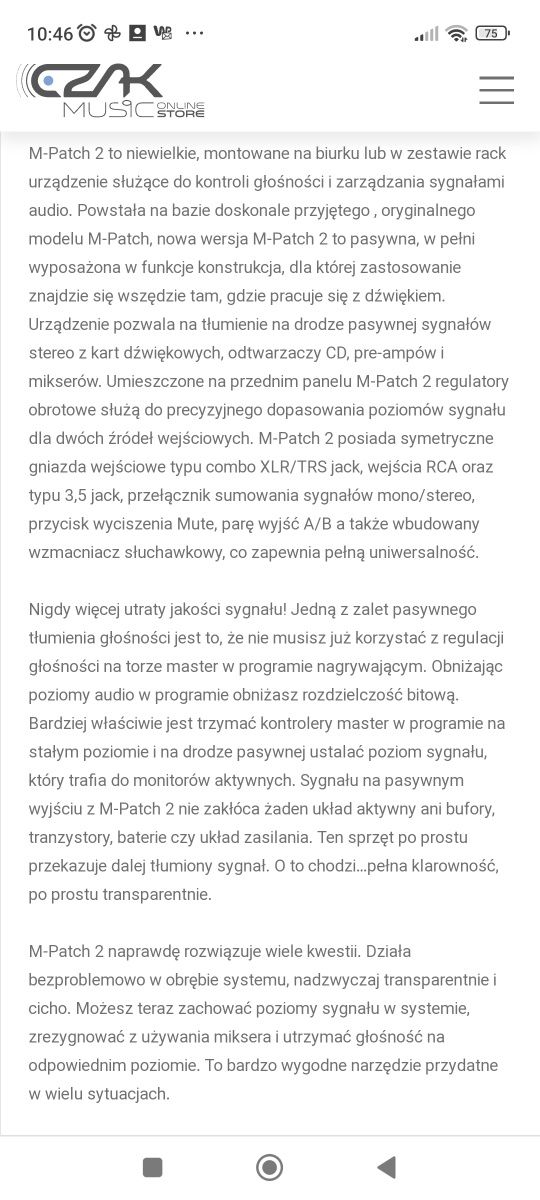 Kontroler dźwięku SM-PRO  M-PATCH V2. Nowy! Tanio!