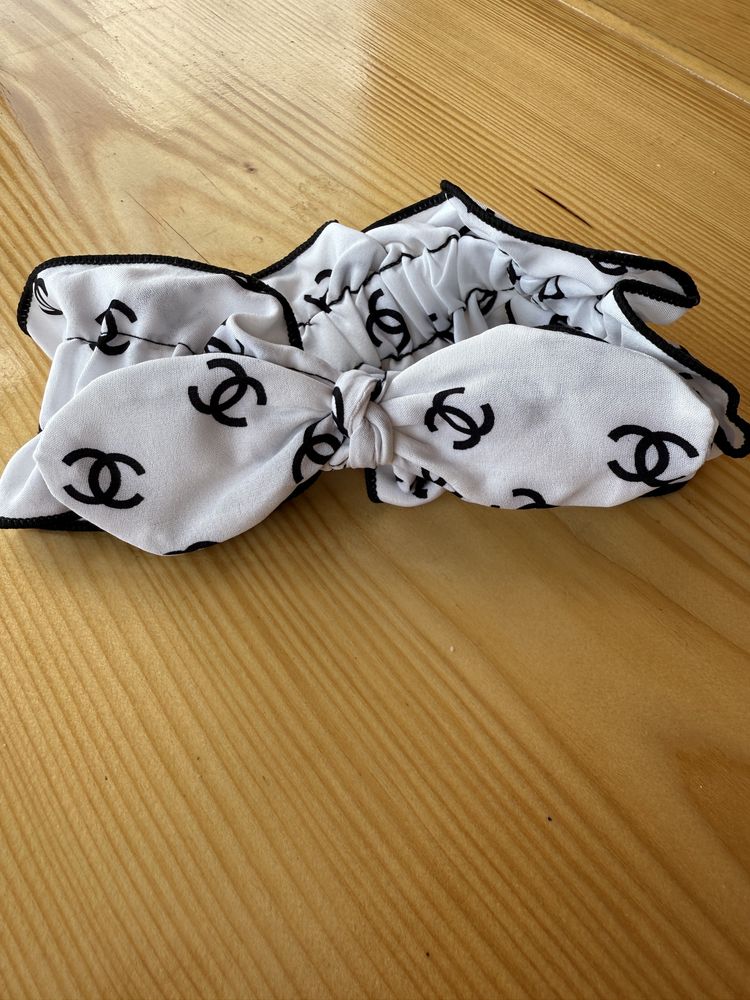 opaska gumka chanel z kokardką
