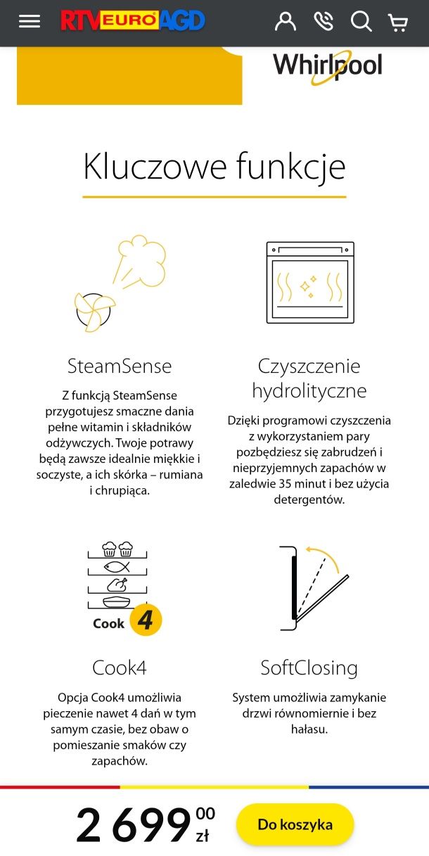 OKAZJA NOWY piekarnik parowy Whirlpool