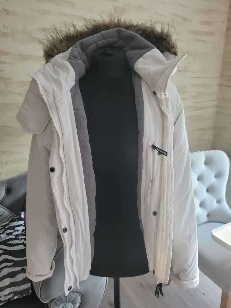 Super kurtka f. Bench puchowa na polarze r. M/L