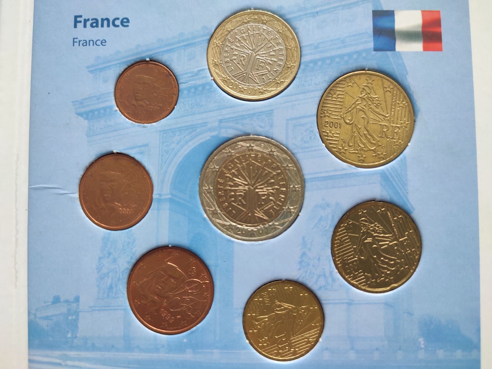 Monety EURO Francja - zestaw