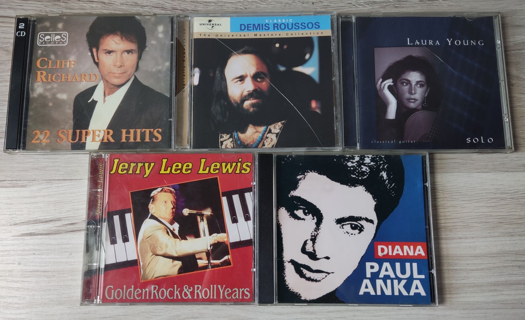 5xCD Jerry Lee Lewis PAUL ANKA Cliff Richard DEMI ROUSSOS Laura Young