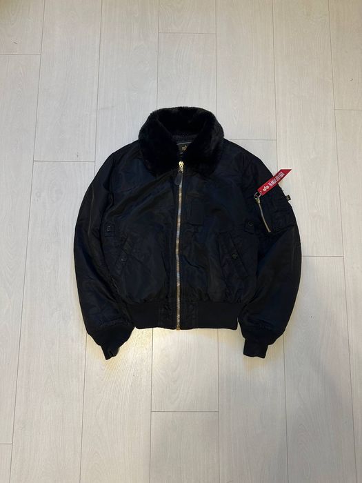 Бомбер Alfa industries чорний зимінй