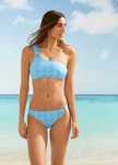 *B.P.C bikini bandeau niebieskie we wzorki 40.
