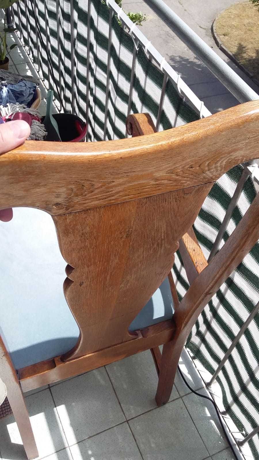 XIX fotel drewniany - antyk stan bardzo dobry