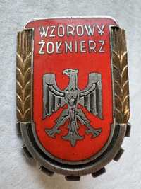 Odznaka wzorowy żołnierz oryginał kolekcja