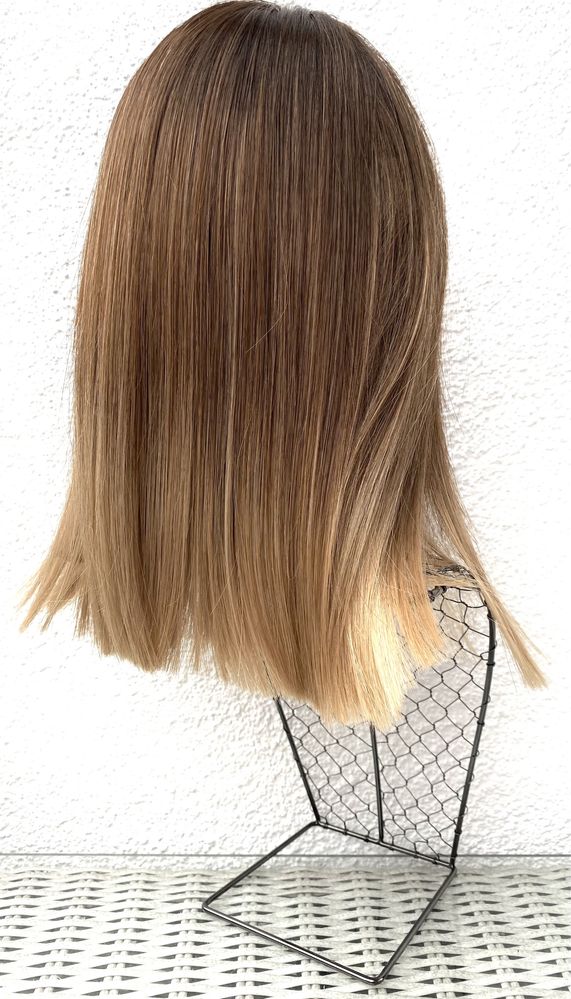 Premium Ultra włosy doczepiane, peruka,  brąz ombre