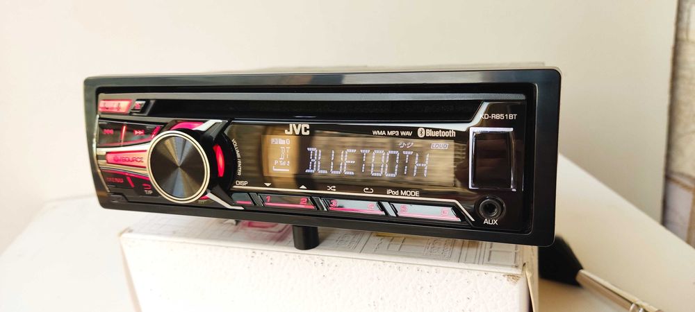 JVC KD-R851BT Bluetooth MOSFET 4x50 автомагнитола с мощным звуком.