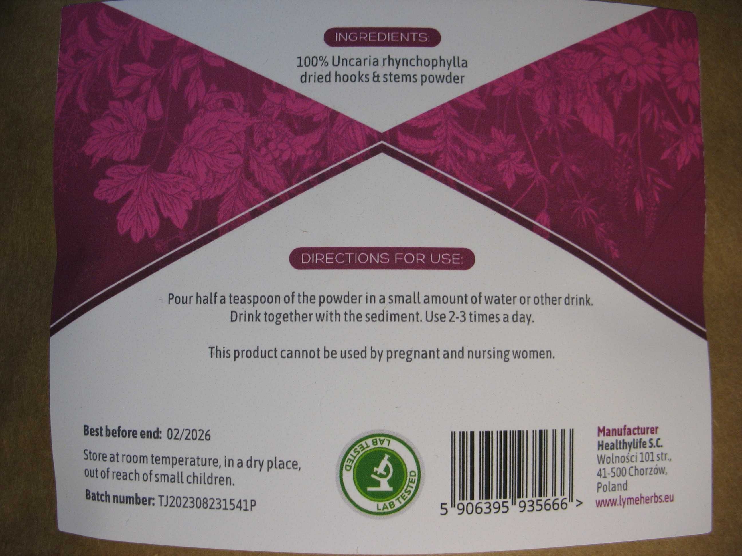 Gou Teng (Uncaria rhynchophylla) mielony 250 g