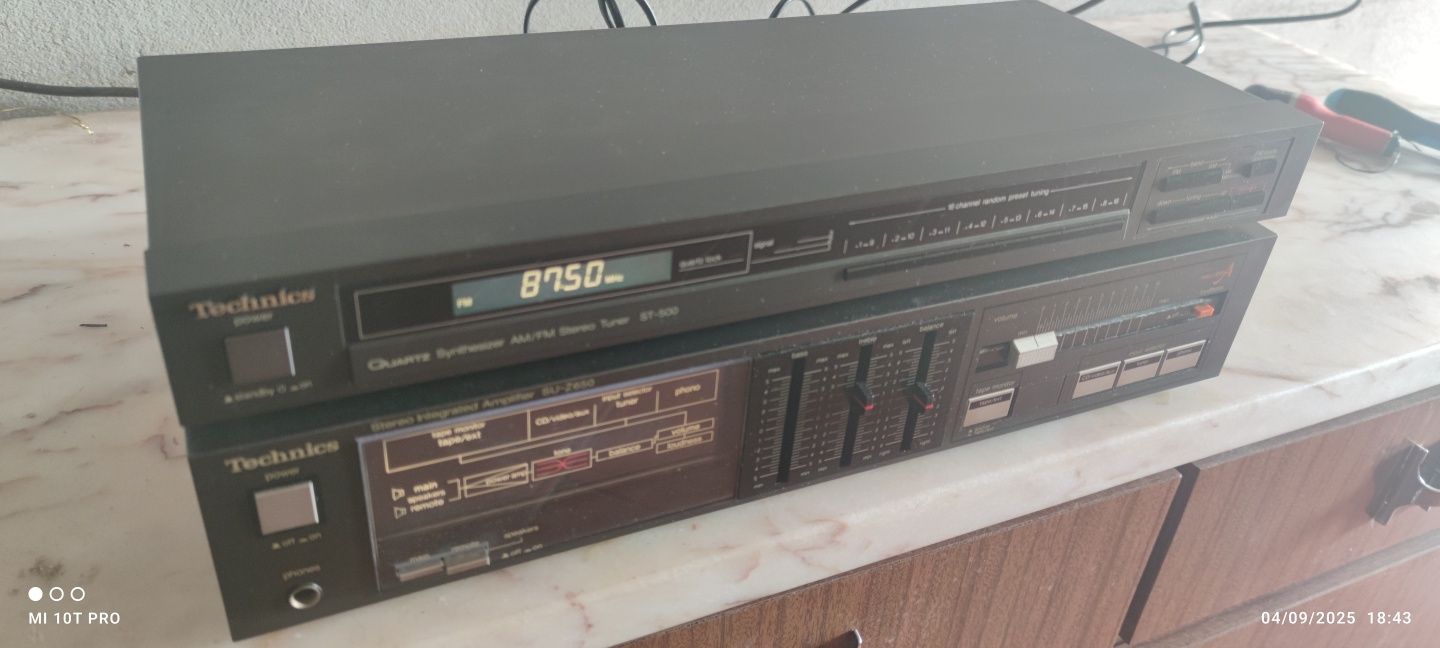 Amplificador technics classe A/ potência e qualidade de som, com rádio