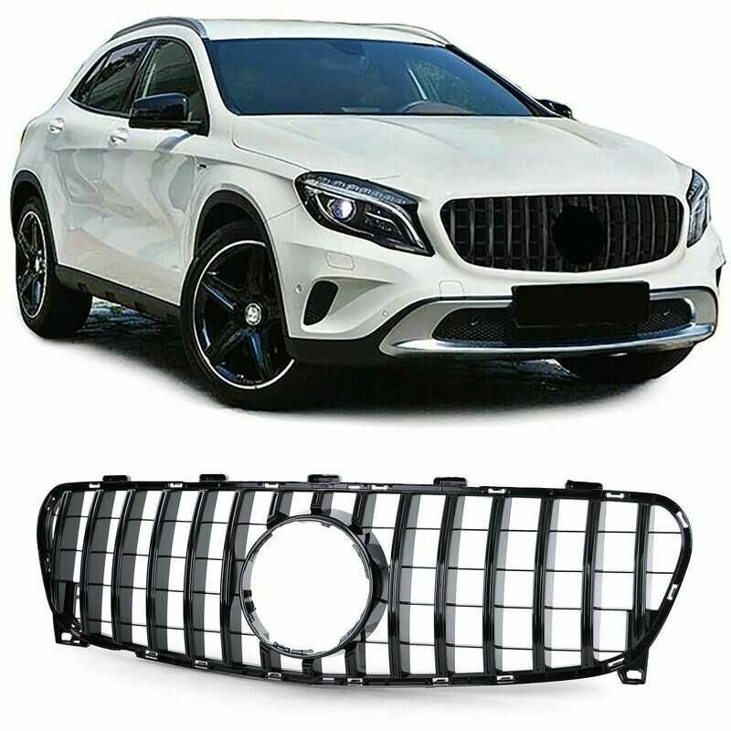 Grelha desportiva preta brilhante Mercedes GLA X156 a partir de 17
