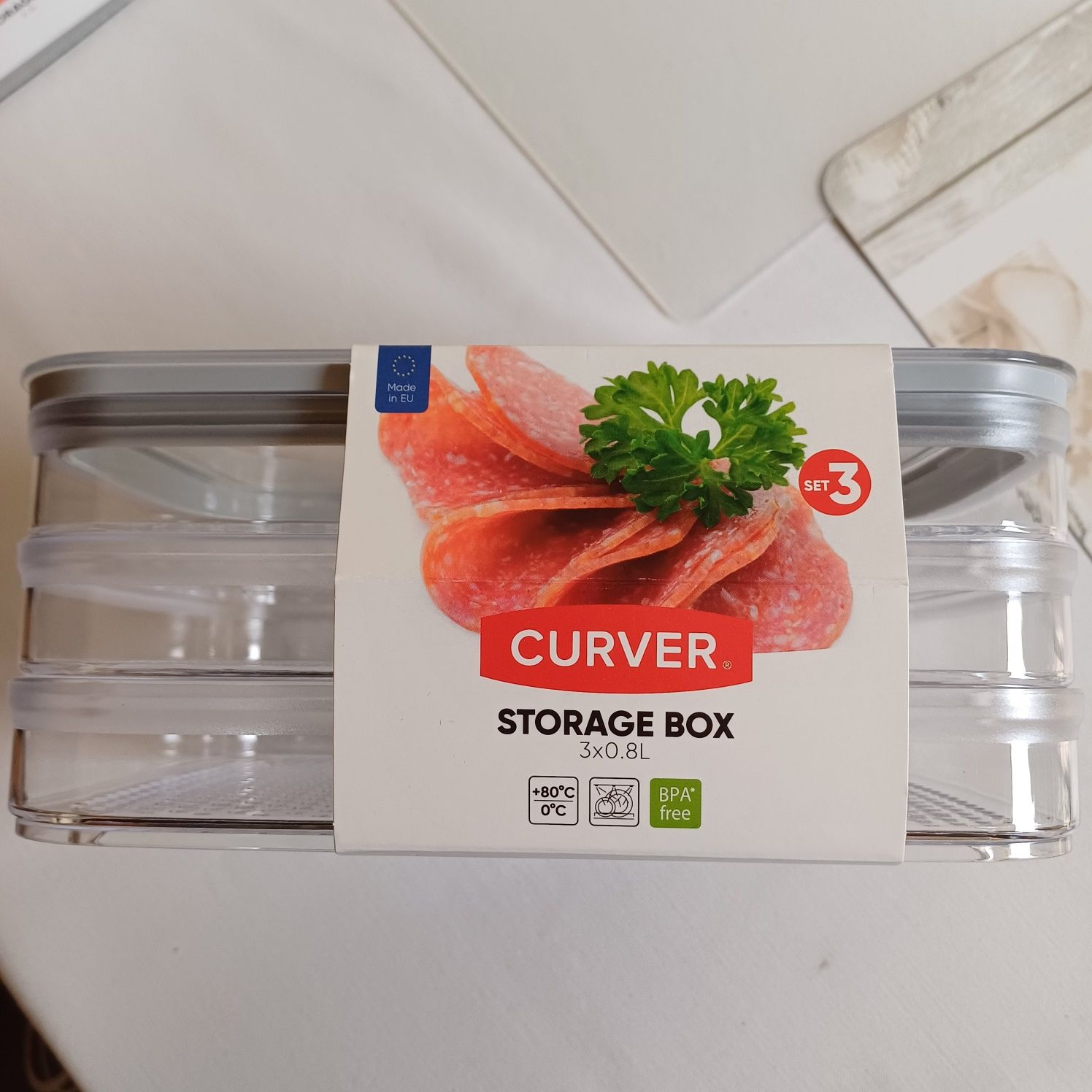 Pojemnik na żywność Curver 3 x 0.8L NOWY