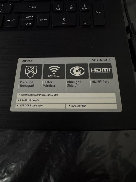 Ноутбук acer aspire 3 (a315-33-c31r)