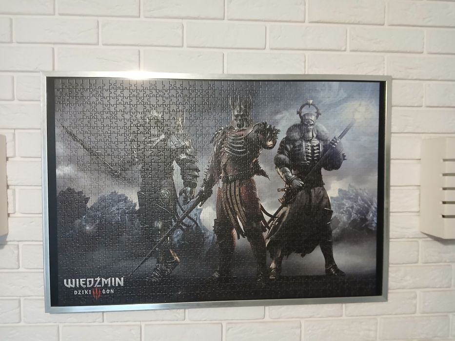 Duży obraz puzzle wersja limitowana Wiedźmin w pięknej ramie