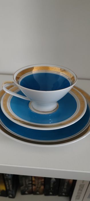 Filiżanka porcelana DDR zestaw śniadaniowy