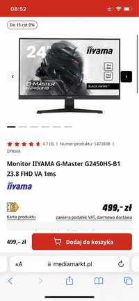 Monitor IIAYAMA G2450HS-B1 24"