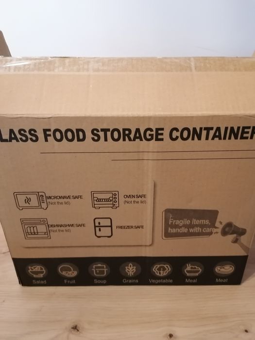 Szklane pojemniki do żywności 9 sztuk nowe