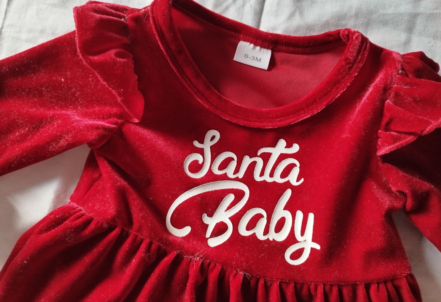 Vestido de natal bebê menina 0 a 3 meses