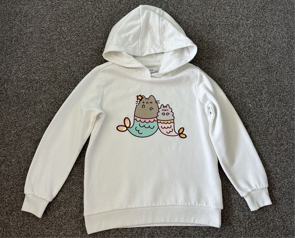 Biała bluza z kapturem Reserved 128 Pusheen