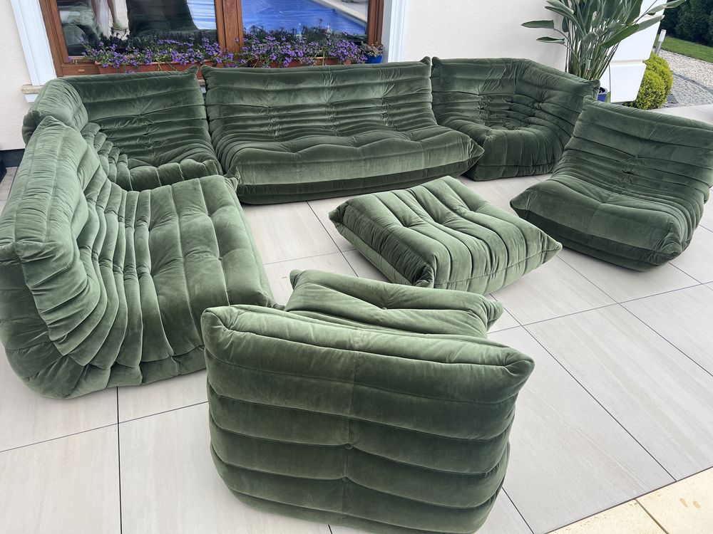 Designerski zestaw Togo design sofa 3,2,1 plus narożnik