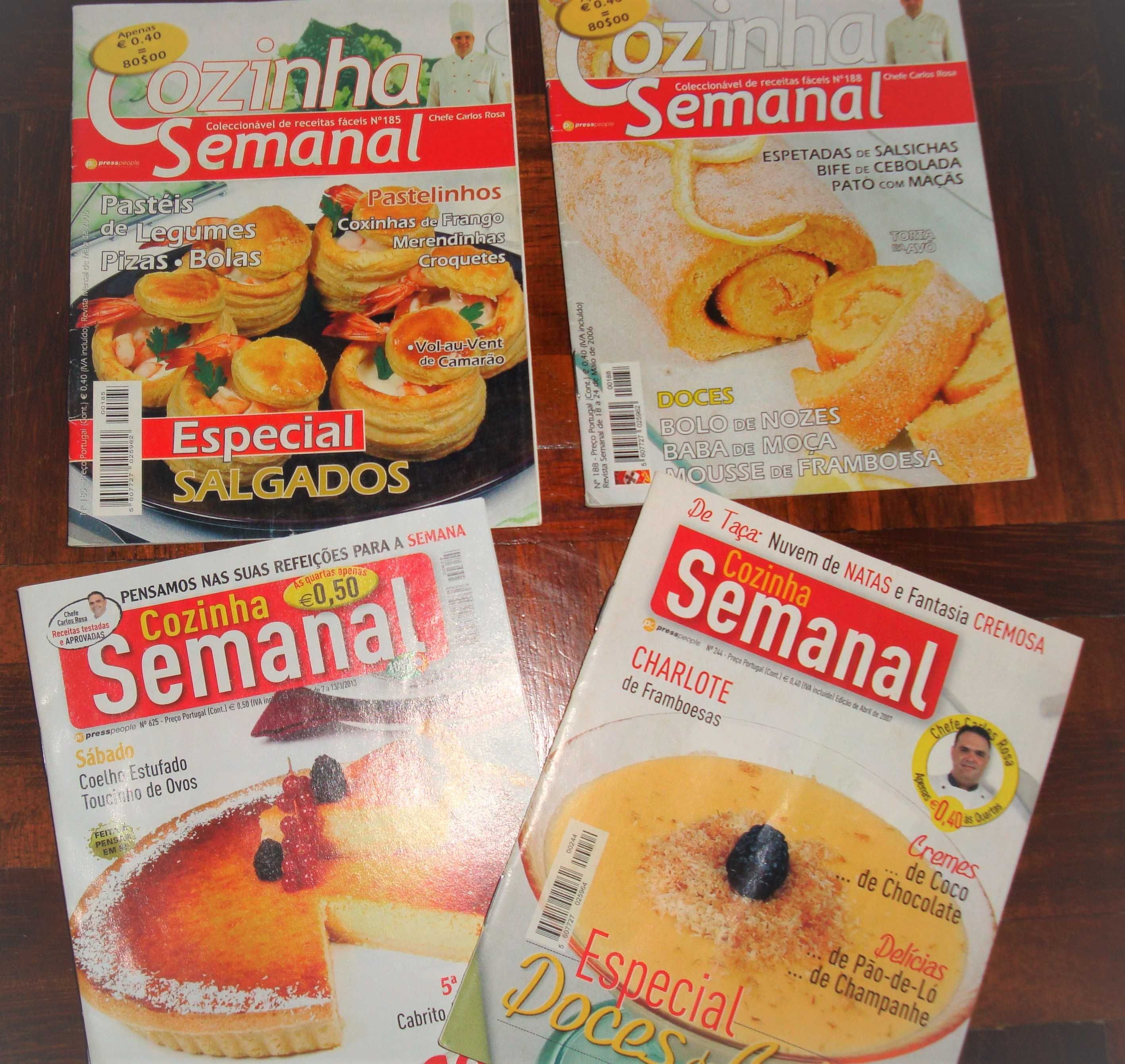 Conjunto de 9 mini revistas de culinária
