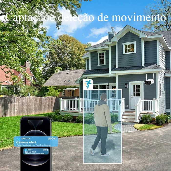 Kit Câmeras Vigilância/ NVR c/ LCD /4 Câmaras/3MP/ Visão Noturna 30 m