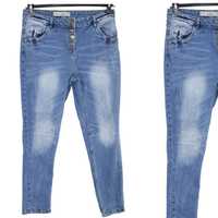 x4 BLUE MOTION Stylowe Niebieskie Damskie Spodnie Jeans Boyfriend 38 M