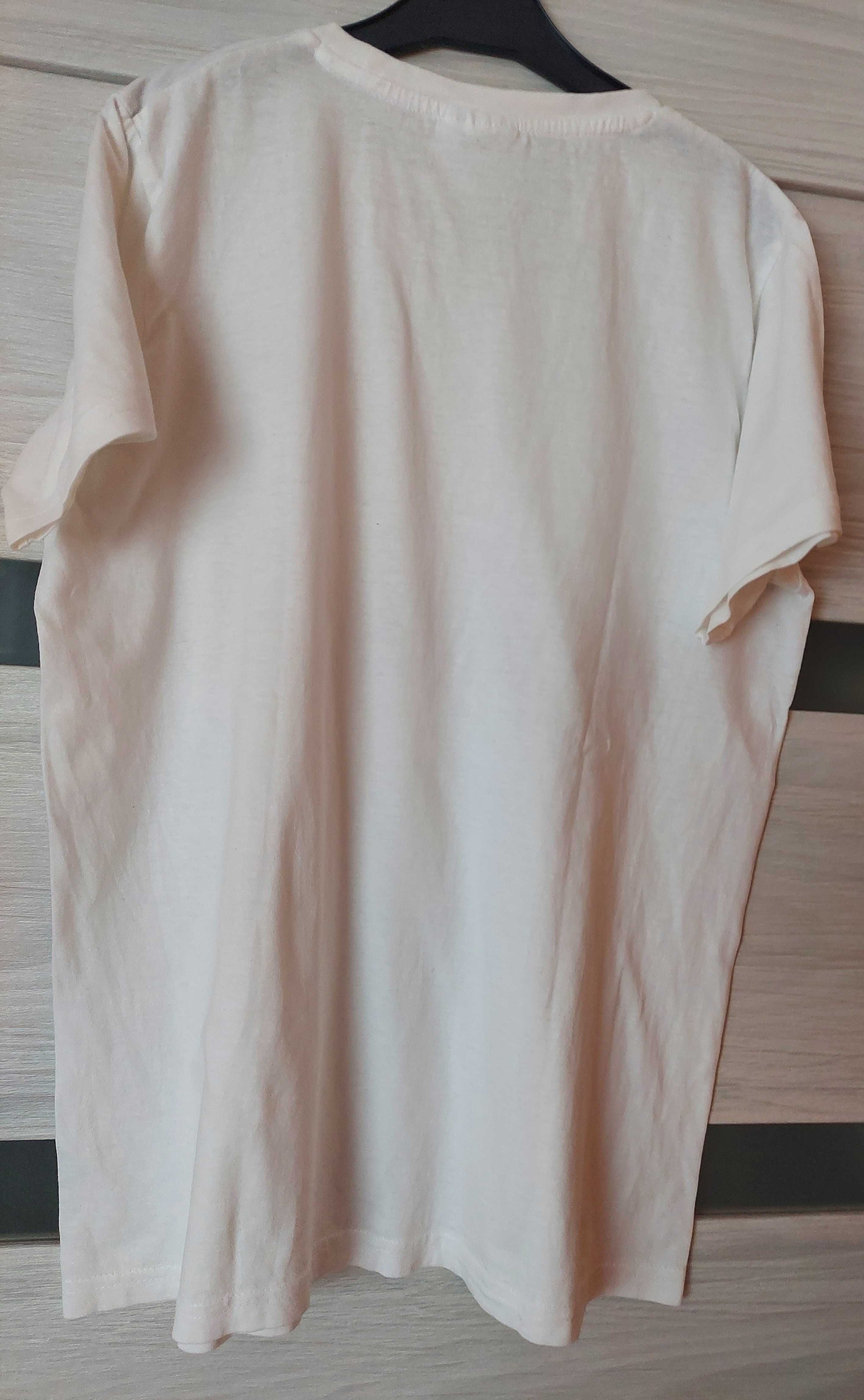 biały t-shirt, 164 cm