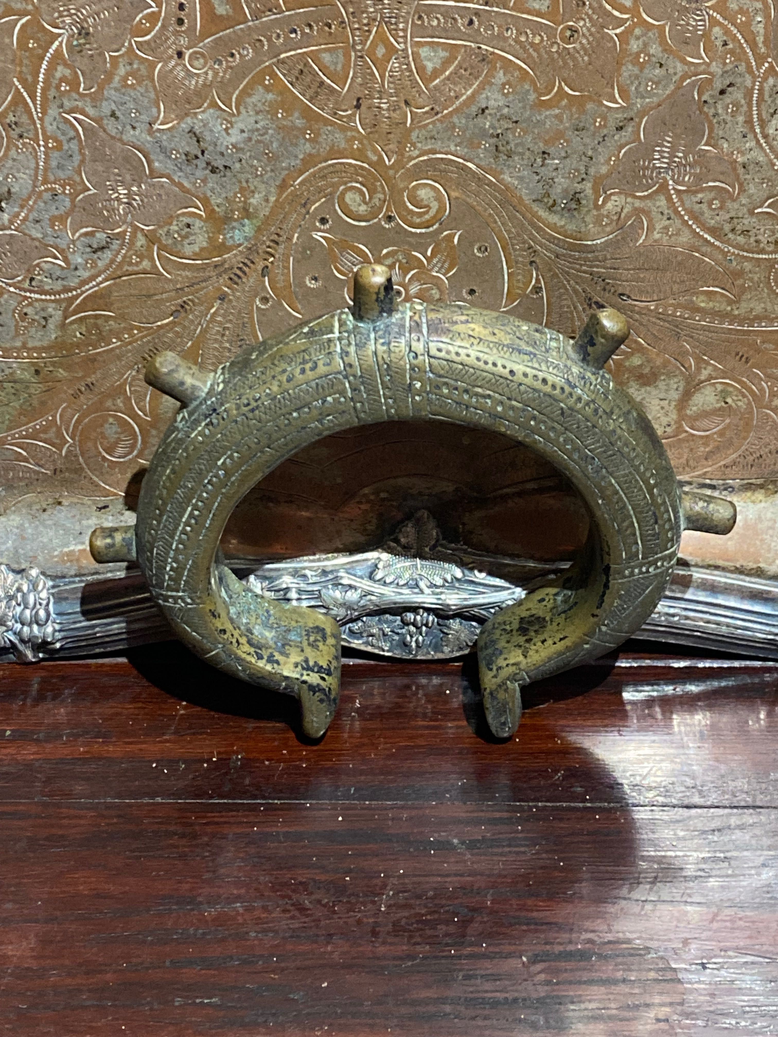 Pulseira Manilha escravo Bronze África Séc XVIII 6,5 cm