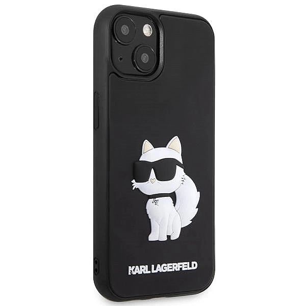 Etui Karl Lagerfeld Rubber Choupette 3D na iPhone 14 Plus - czarne