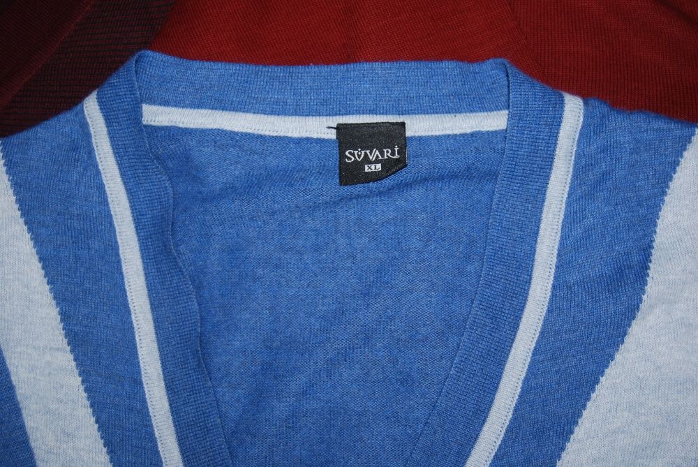 Классический мужской кардиган без воротника, на пуговицах SUVARI