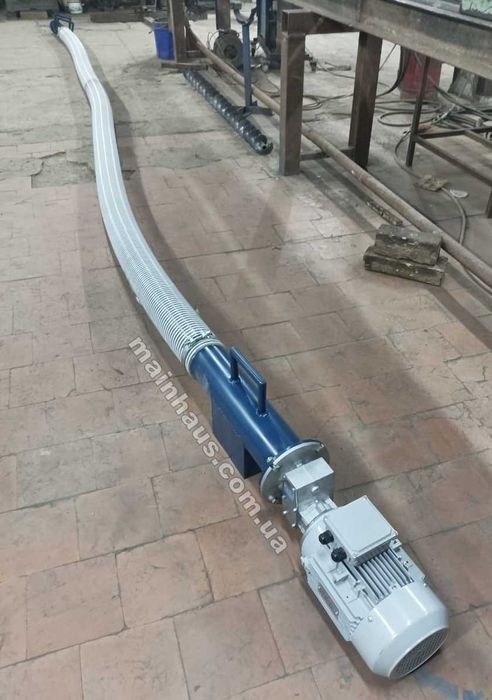 навантажуач зерна гнучкий шнек гибкий спіральний конвеєр для пеллети