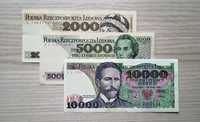 Banknoty PRL 2000/5000/10000 zł