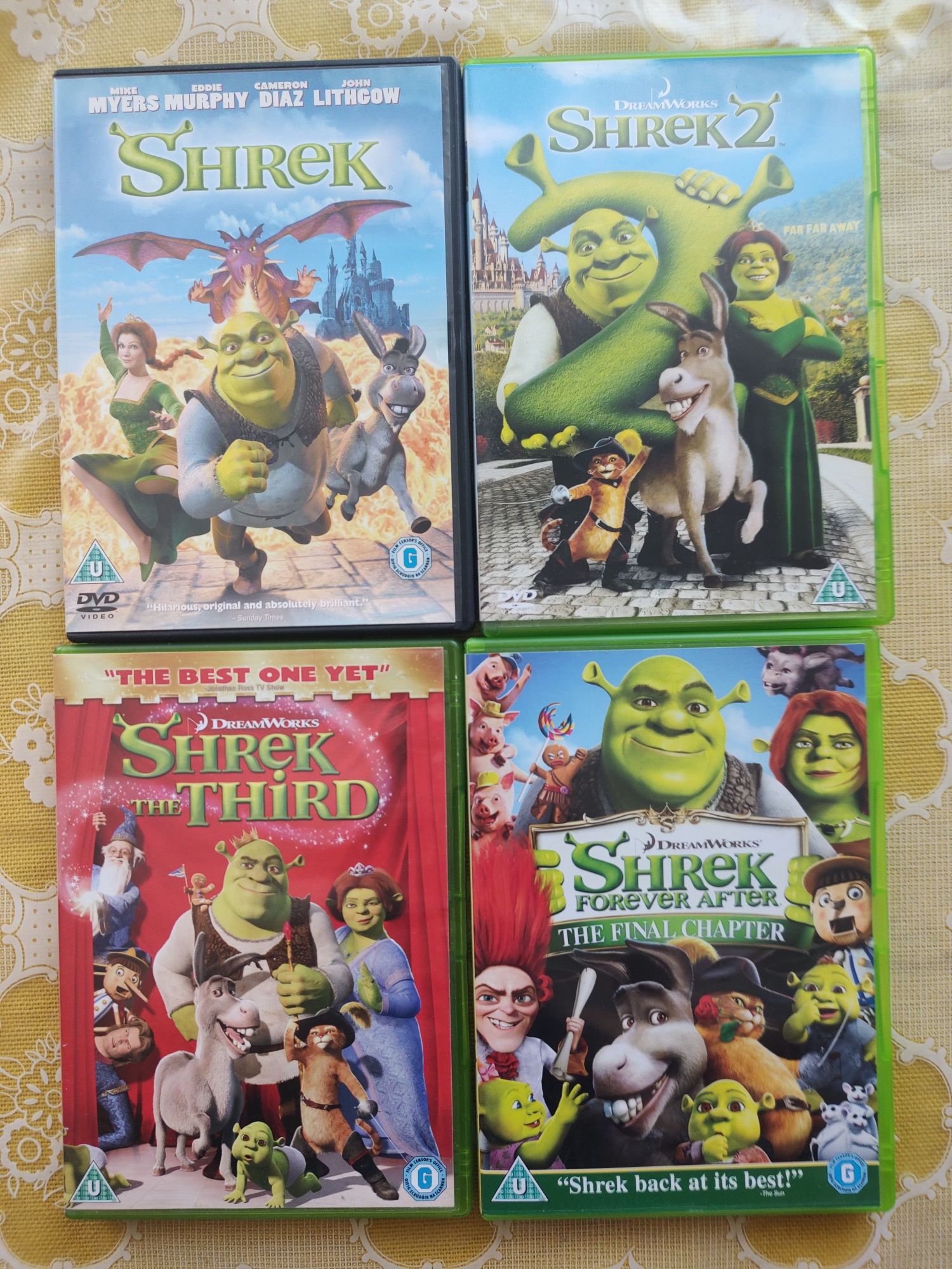 Shrek 1/ 2/3/4 animacje po angielsku