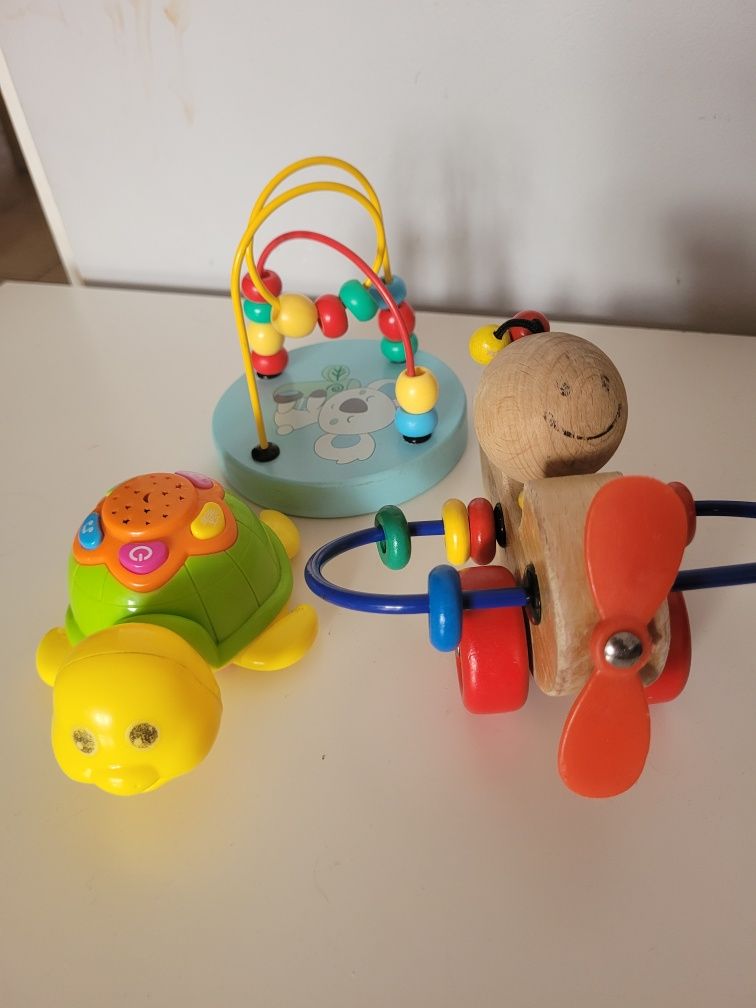 Zabawki 3 sztuki drewniane