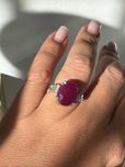 Pierścionek rubin 10.50 CT diamenty certfikat IGI