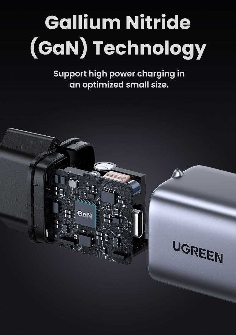 Ugreen Nexode 30W USB-C GaN Fast Charger Space Gray CD319 (90666)