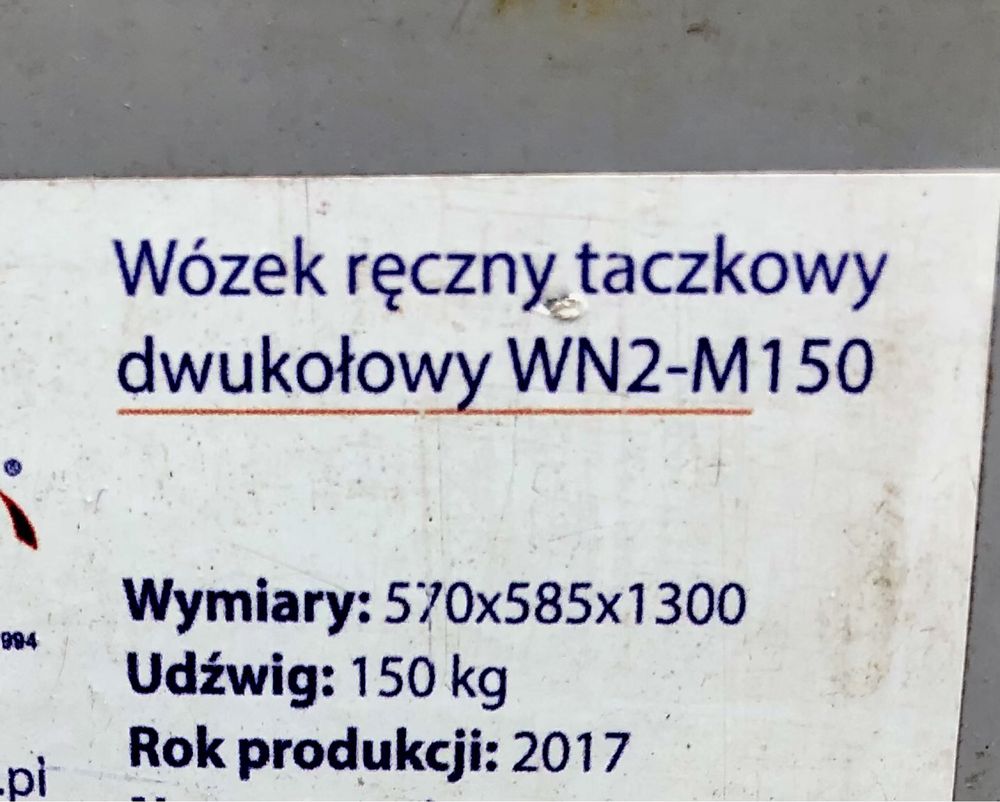 Wózek ręczny taczkowy dwukołowy