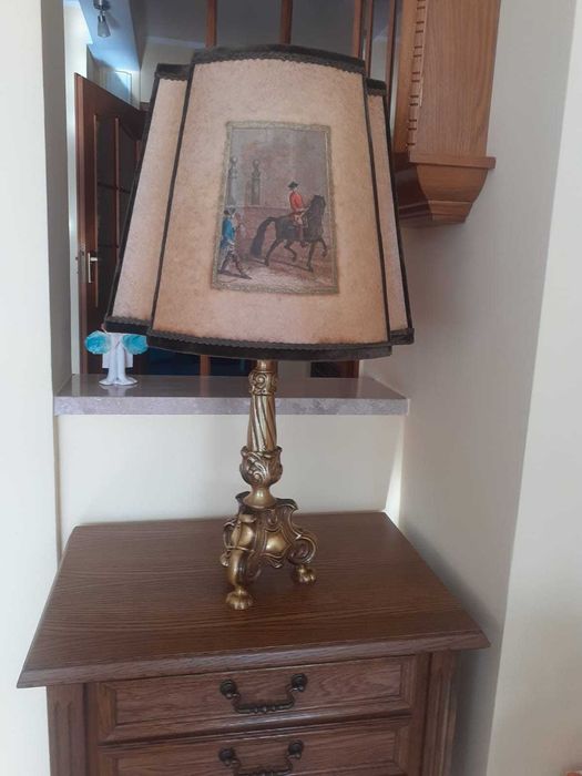 Mosiężna lampa zabytkowa Francja