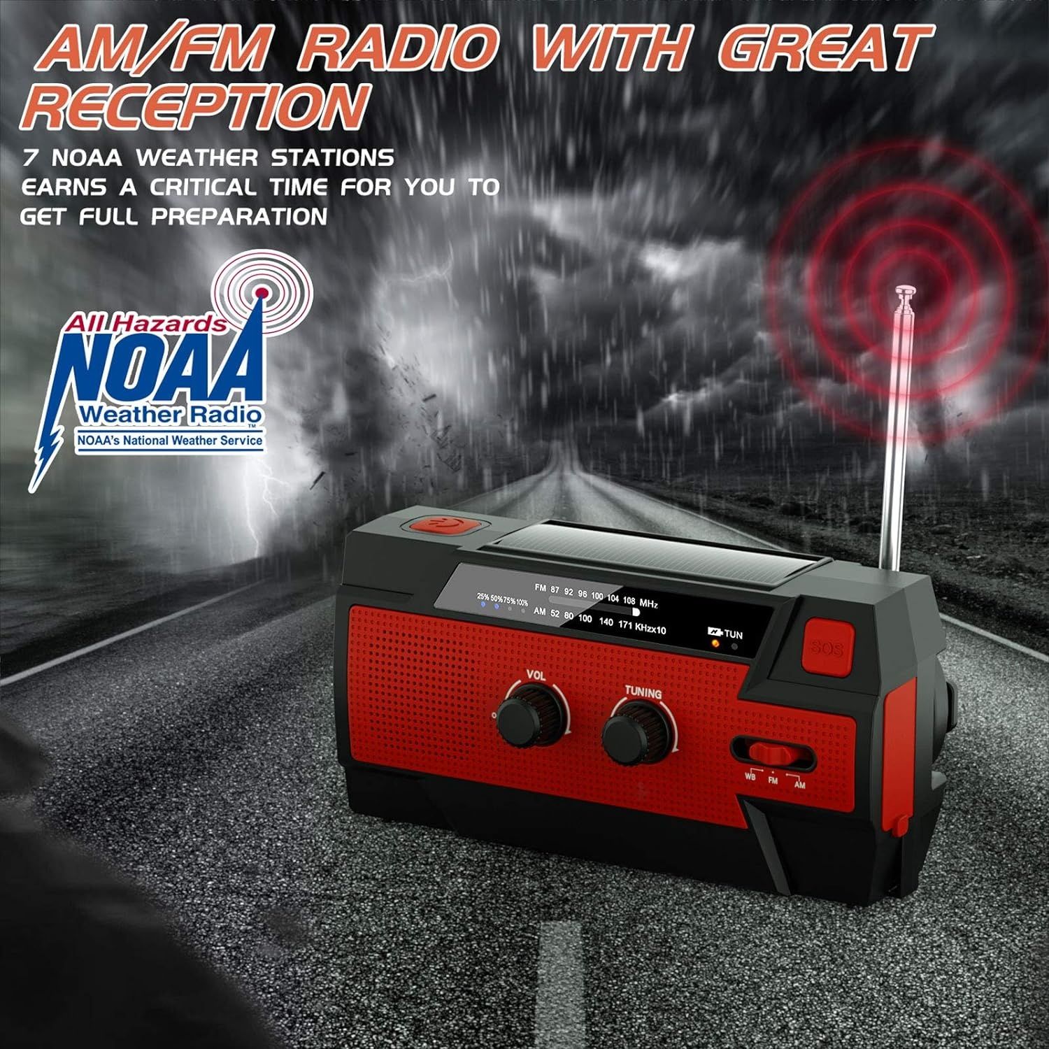 Radio sieciowo- bateryjne solarne AM, FM Yikanwen MD-090P
Radio siecio