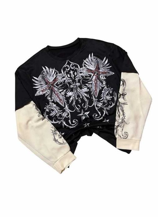 T-shirt long sleeve affliction alternative goth y2k alt drip baggy s
