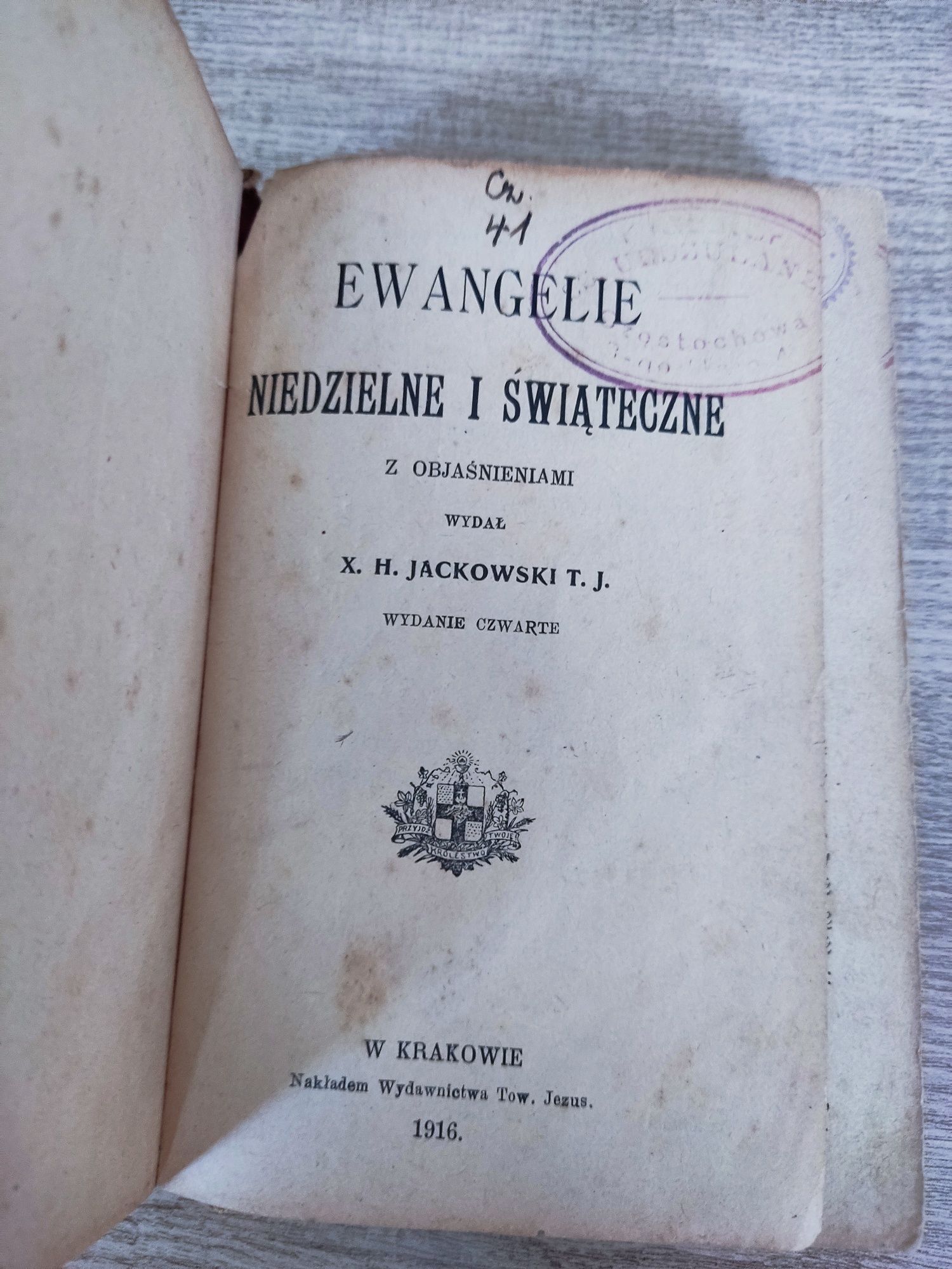 Jackowski Ewangelie niedzielne i świąteczne 1916
