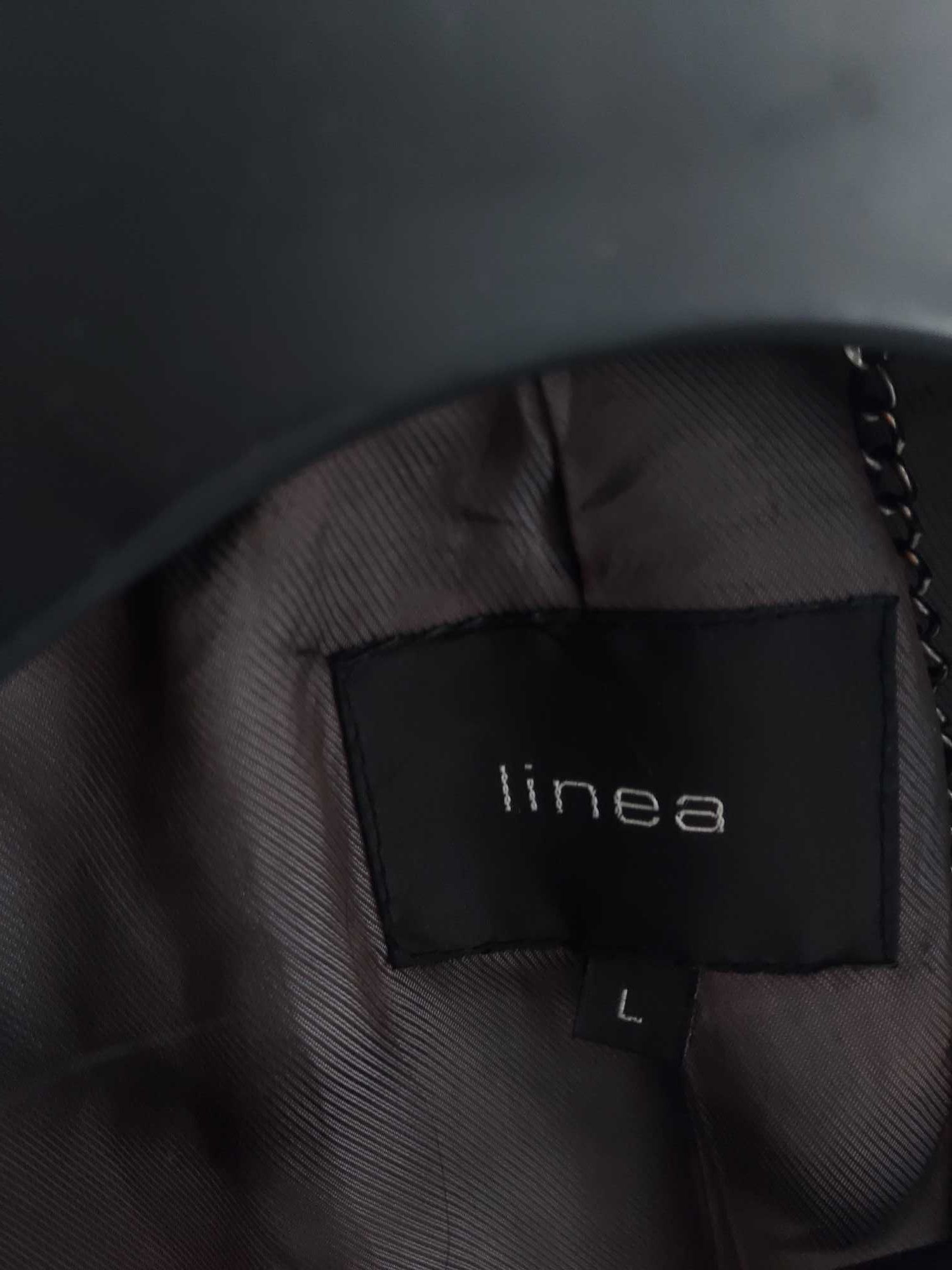 Płaszcz brązowy elegancki ciepły klasyczny Linea rozmiar L 40 jak nowy