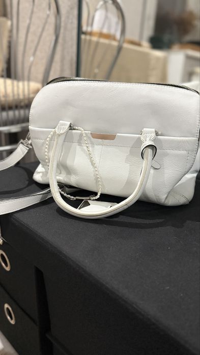 Сумка біла з натуральної шкіри (kacharovska, juna, lovandbag)