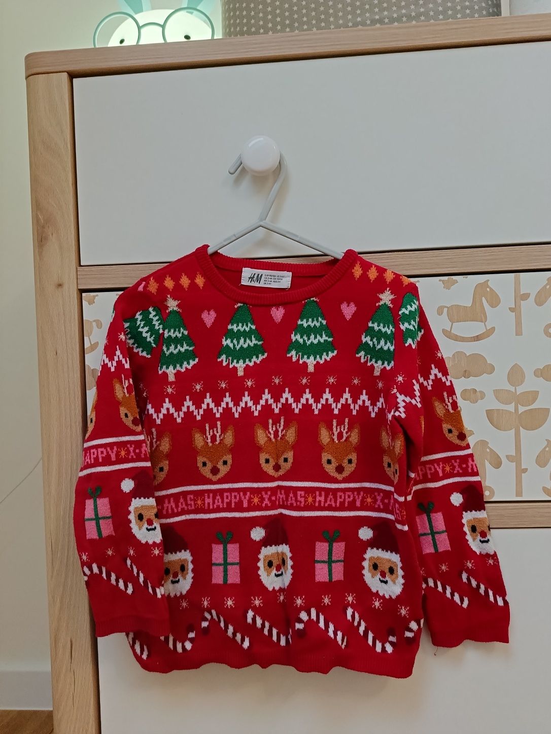 Ubrania świąteczne rozmiar 98 chłopiec dziewczynka sweterek bluza piz