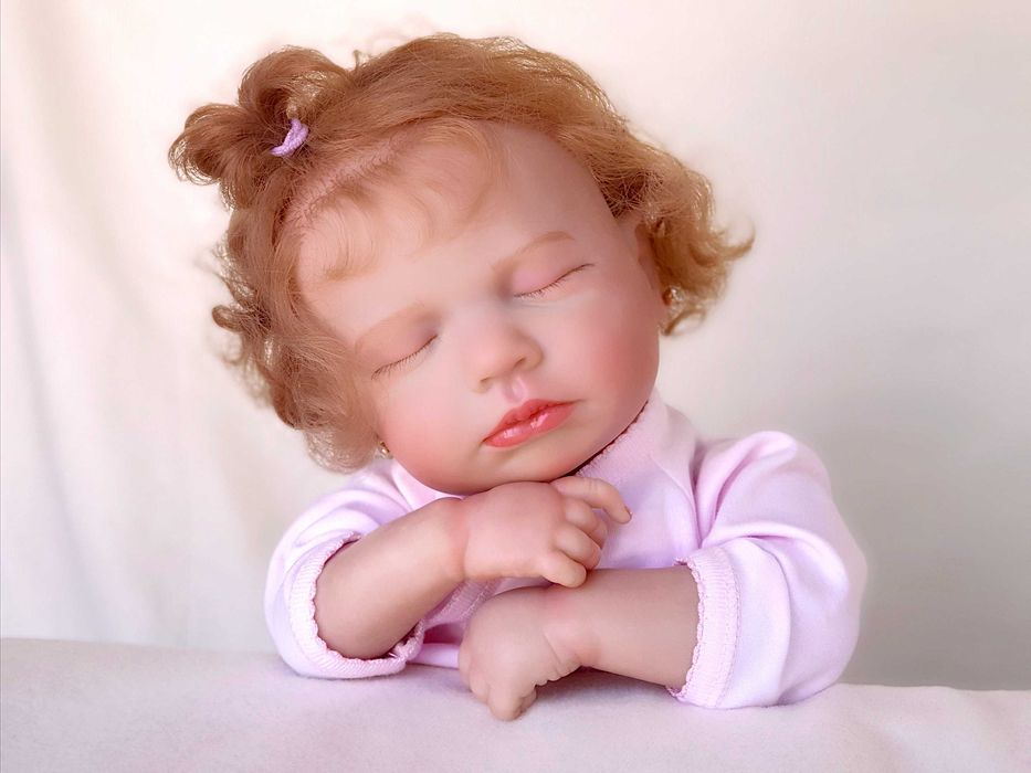 Boneca Reborn Newborn Realista Cabelo Enraizado Boneca de terapia Novo
