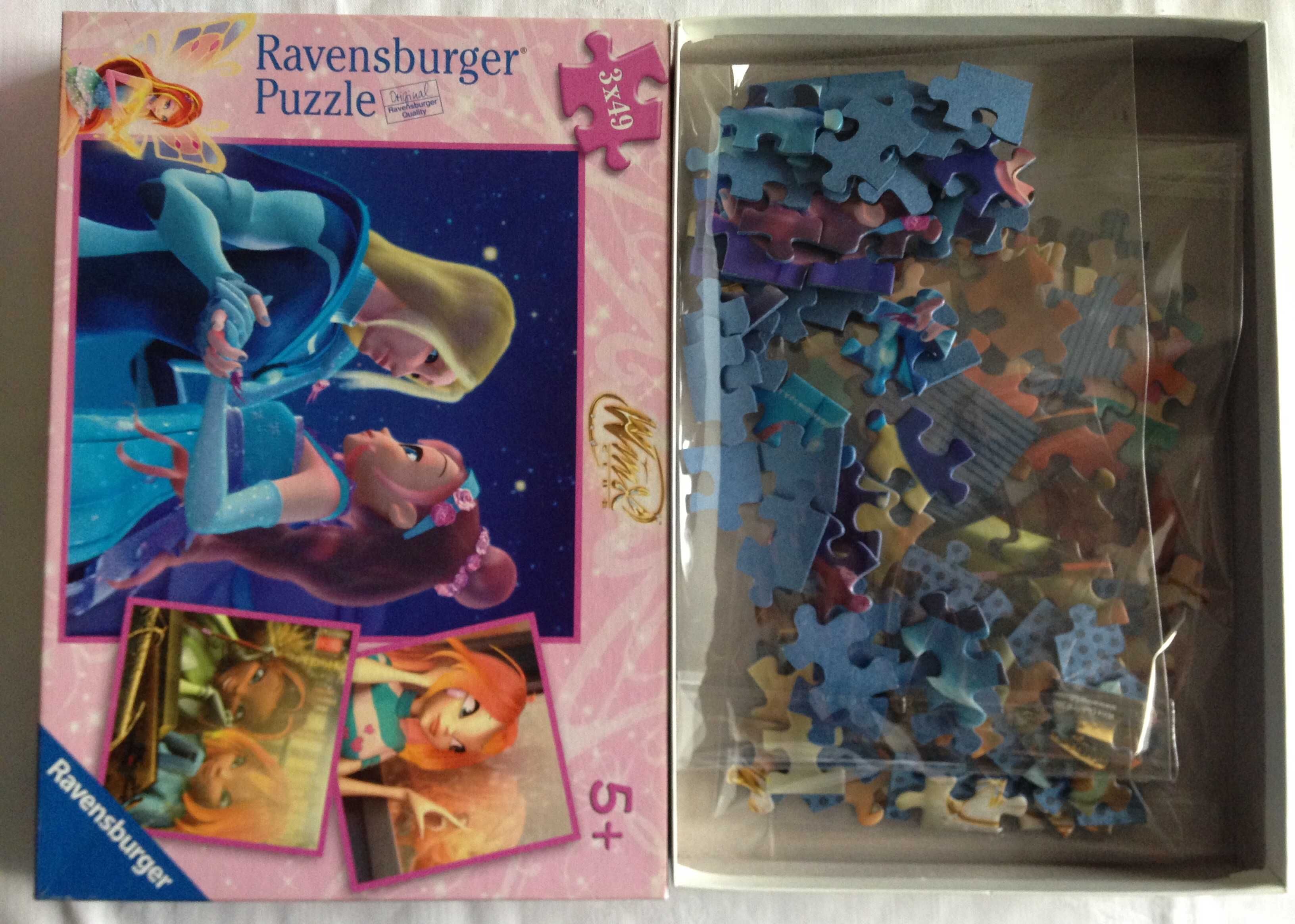 3 Puzzles Ravensburguer Winx Club de 49 peças cada