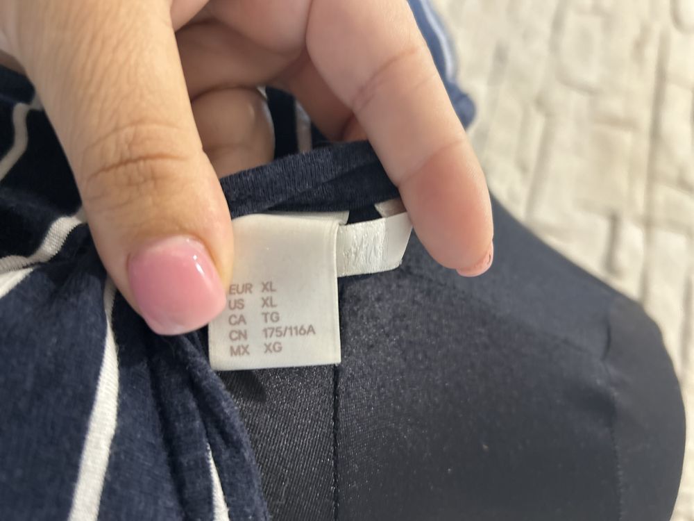 Sukienka dresowa w paski, rozmiar xl 42 h&m