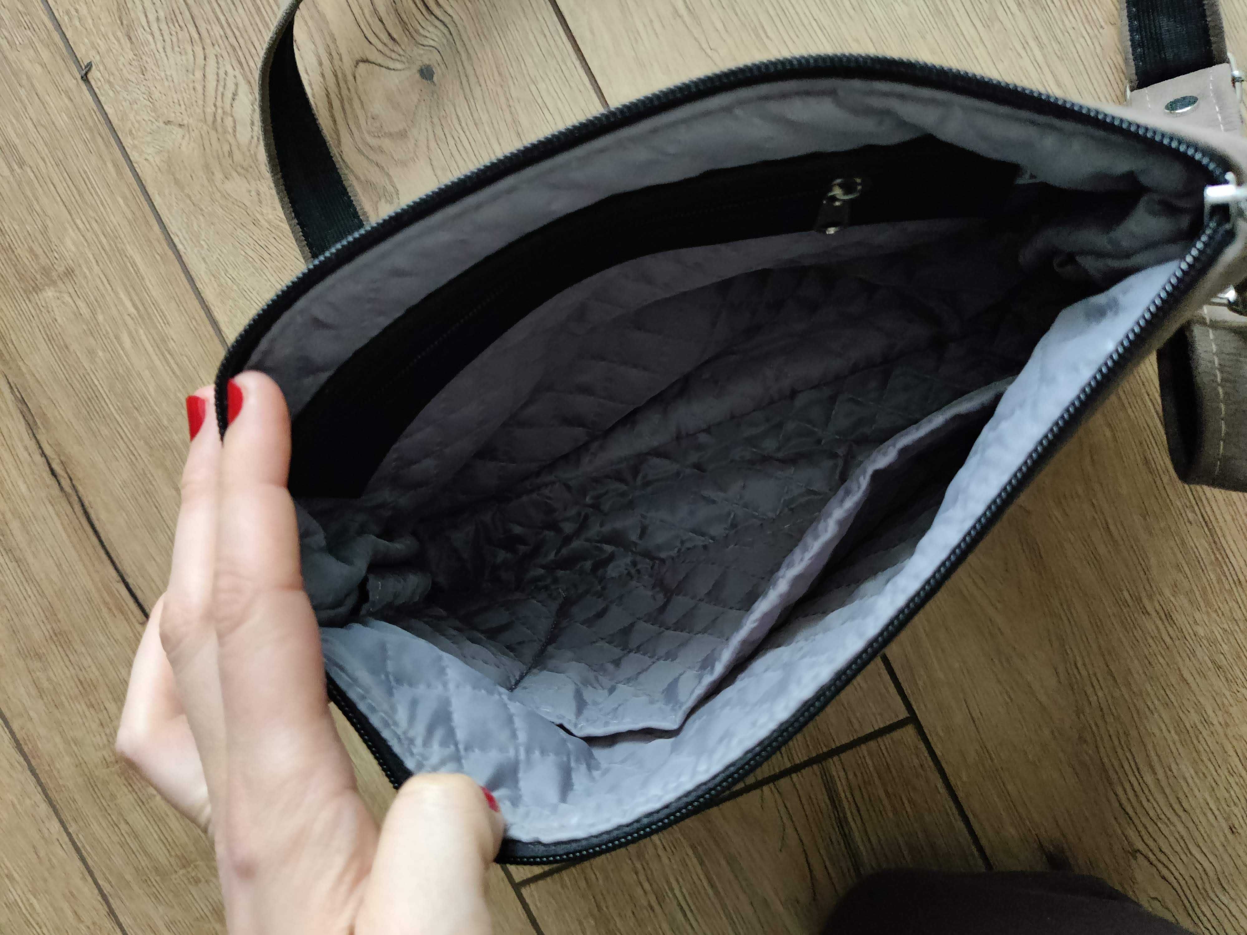 Duża Nerka Torebka XL kolor ziemi prosta Magosha